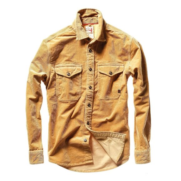 NEW Relwen Corduroy Workshirt Honey Brown Sz M - Picture 1 of 12